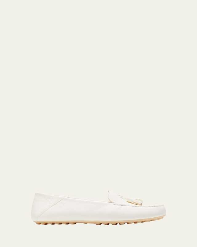 Leather Tassel Moccasin Driver Loafers