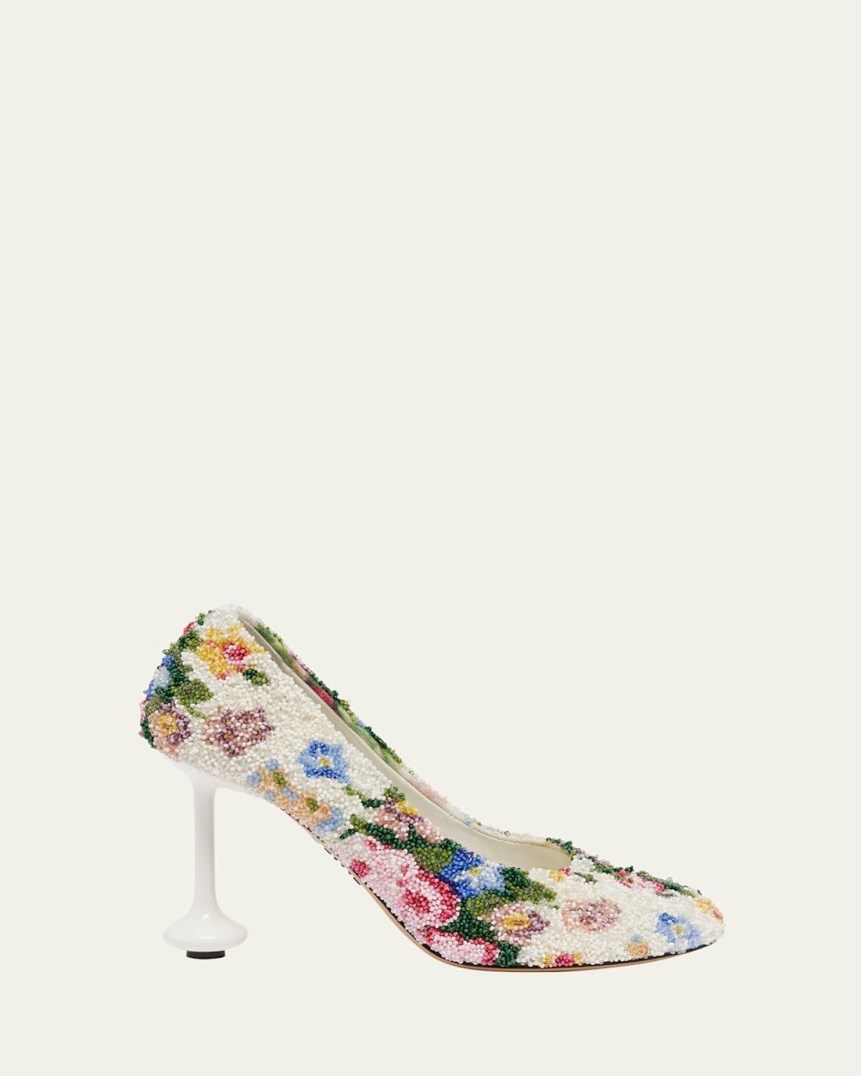 Toy Floral Beaded Pumps