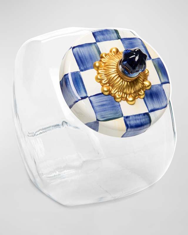 Sweets Jar with Royal Check Lid