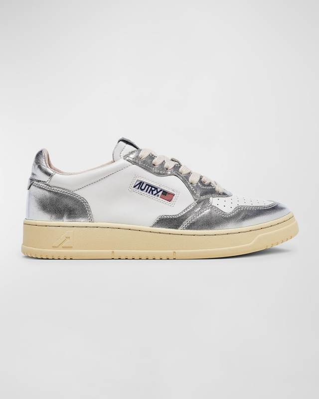 Medalist Low-Top Bicolor Leather Sneakers