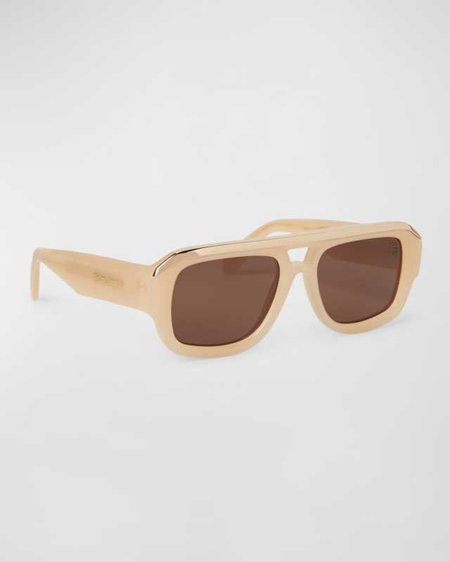 Stockton Sand Acetate Aviator Sunglasses