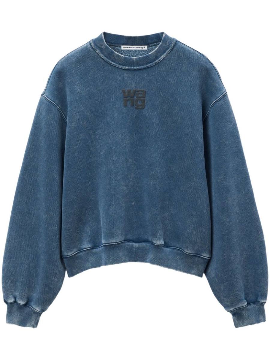 Puff logo-appliqué sweatshirt