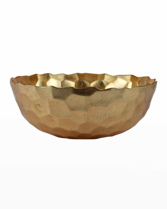 Rufolo Glass Gold Honeycomb Large Bowl