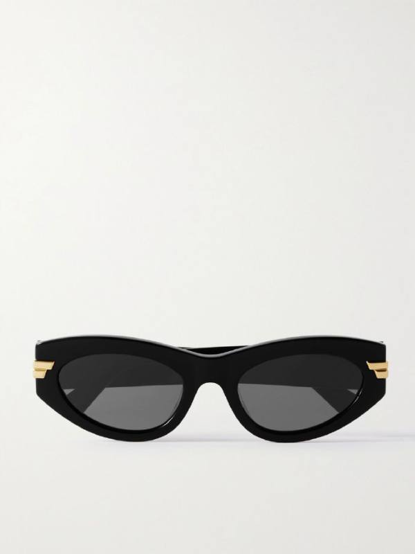 Bottega Veneta Original cat-eye acetate and gold-tone sunglasses