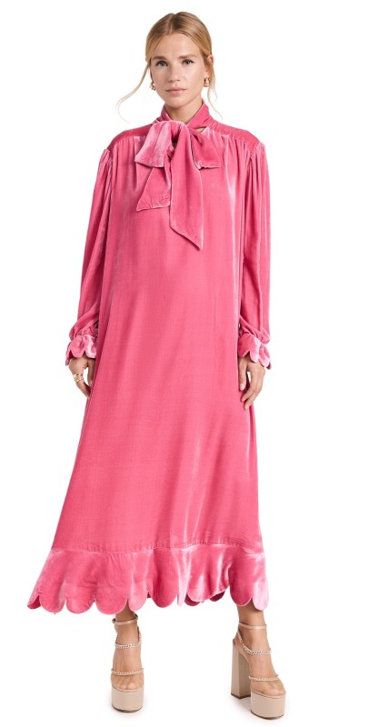 HORROR VACUI Sidonia Dress Pink Fiesta