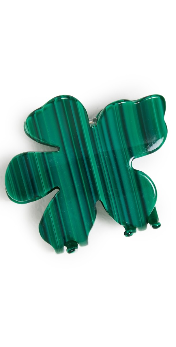 Lele Sadoughi Lily Claw Clip Malachite