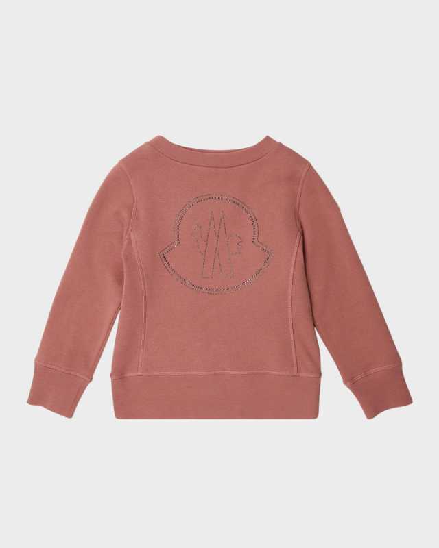 Girl's Embellished Bell-Logo Sweatshirt, Size 8-14