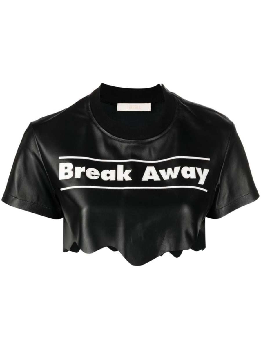 Break Away leather crop top