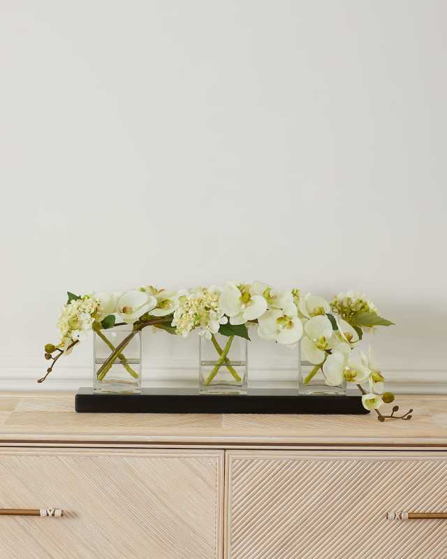 Garden Orchid Faux-Floral Arrangement