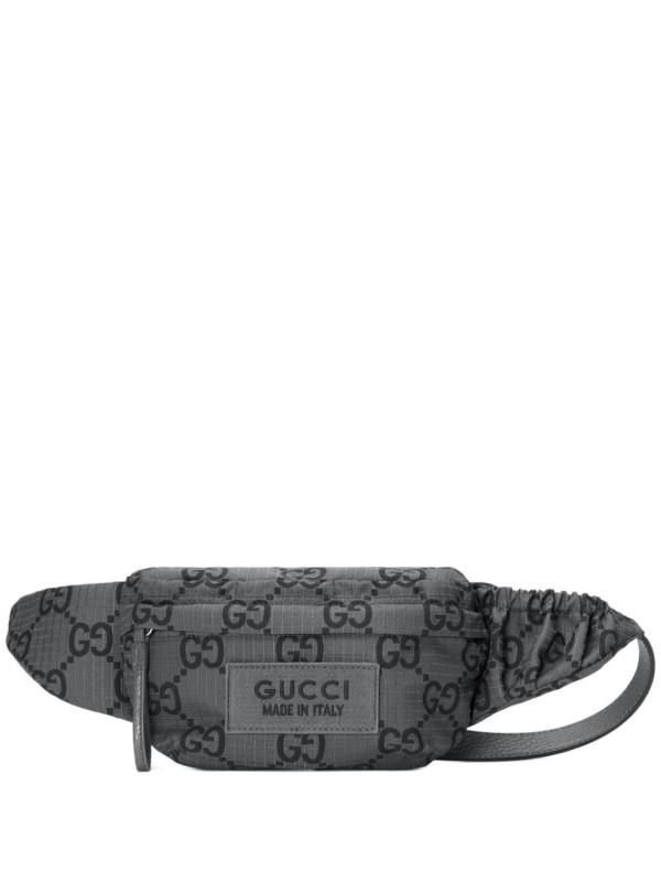 GG-Damier logo-patch belt bag