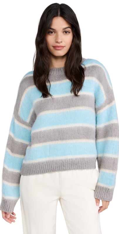 Little Lies Stripe Sia Sweater Grey/Blue
