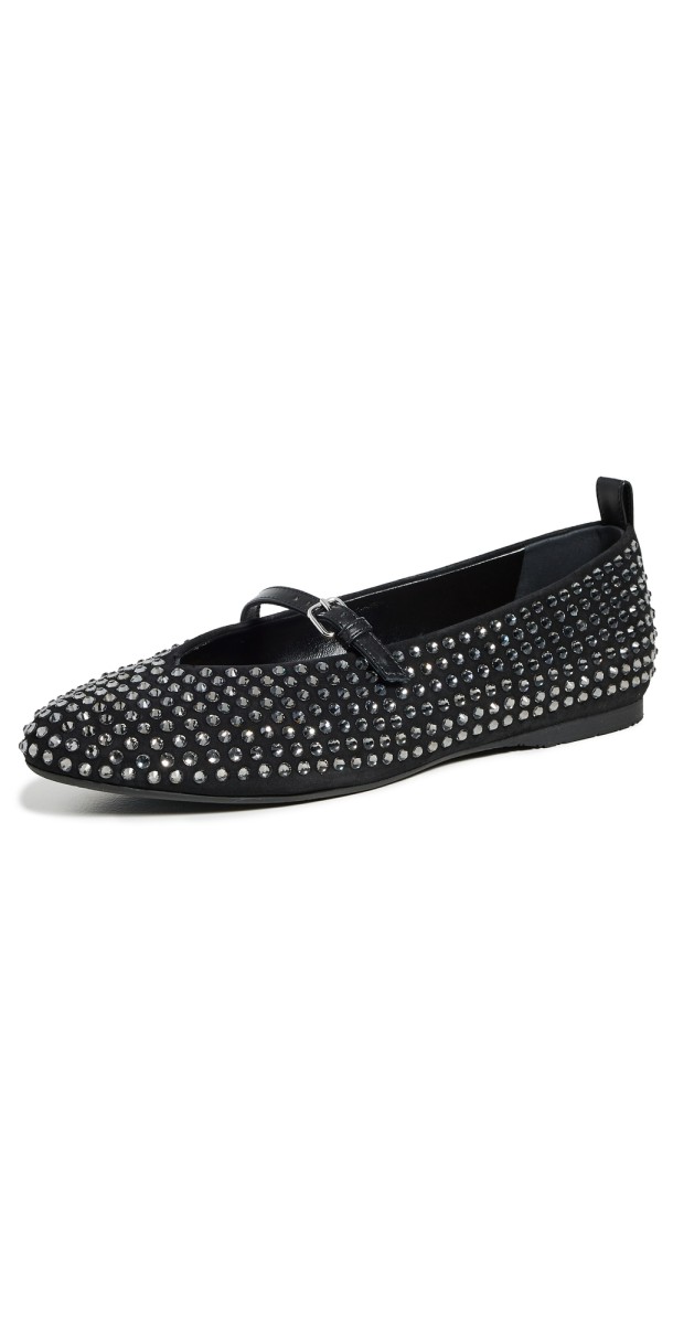 JW Anderson Strass Ballerina Flats Black