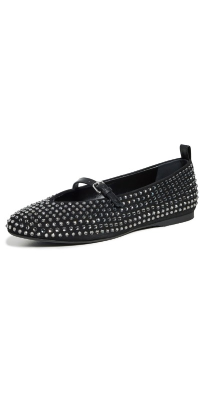 JW Anderson Strass Ballerina Flats Black