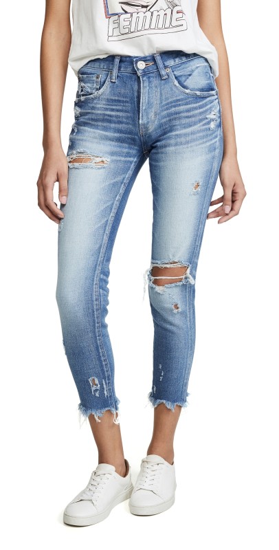 MOUSSY VINTAGE MV Ridgewood Skinny Jeans Light Blue