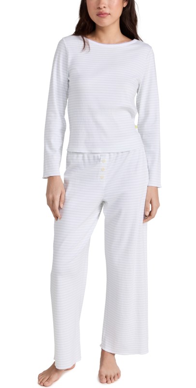 Cozyland by Morgan Lane Ellie Pj Set Sky Stripe
