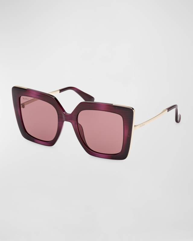 Design Metal & Acetate Cat-Eye Sunglasses