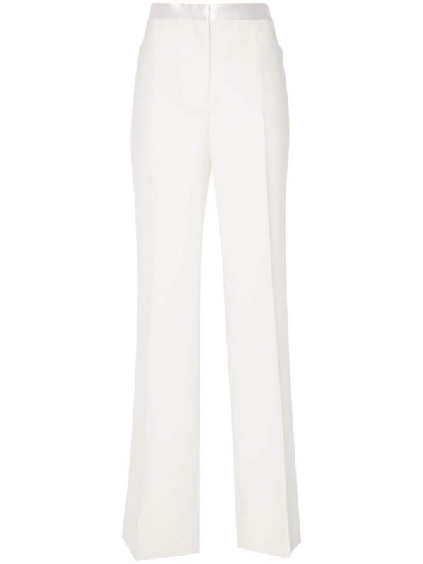 pressed-crease straight trousers