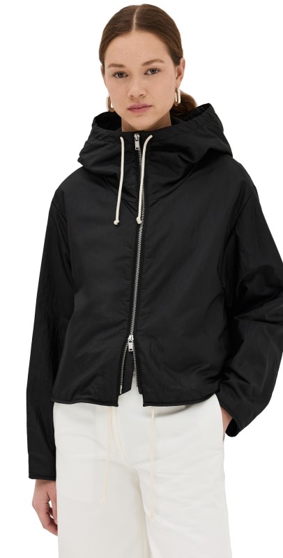Jil Sander Cropped Padded Blouson Bomber Black