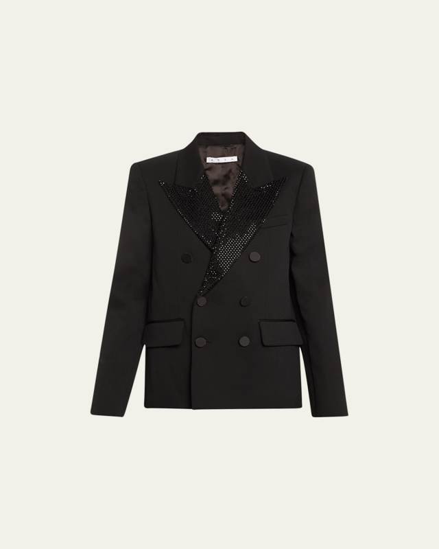 Crystal Wool Blazer Jacket