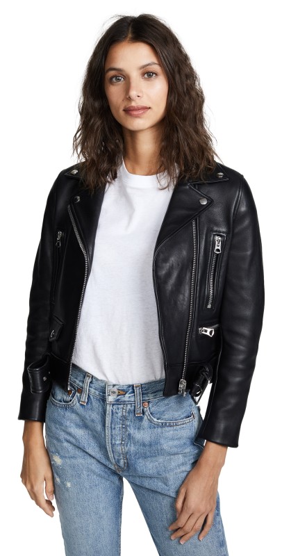 Acne Studios Leather Mock Jacket Black