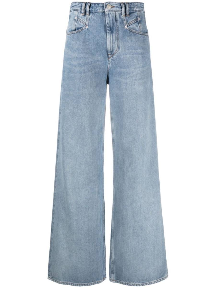 Lemony wide-leg jeans