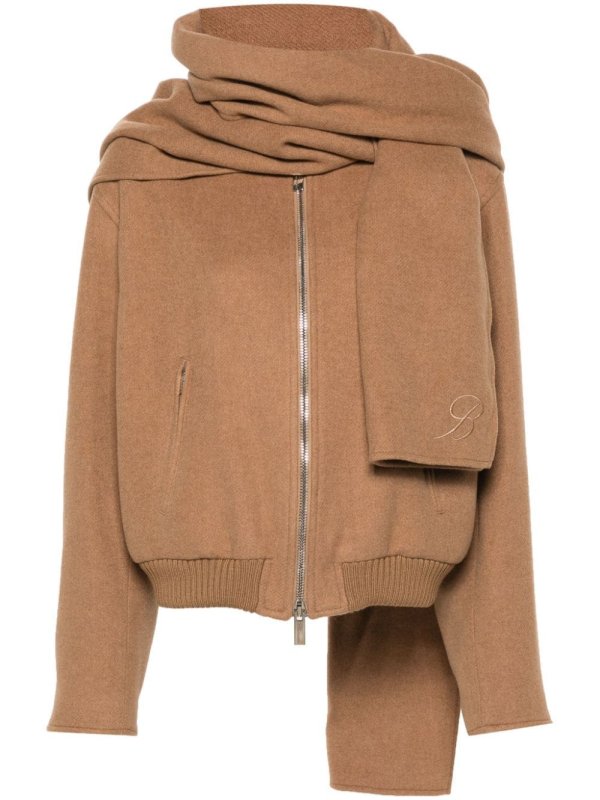 panel-detail varsity jacket