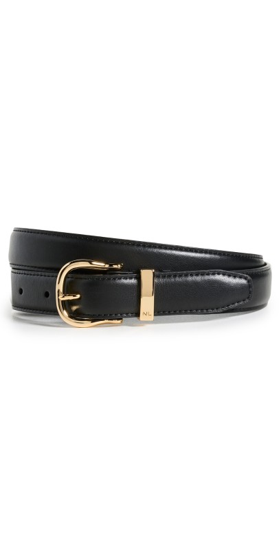 Nili Lotan Louise Belt Black/Shiny Brass