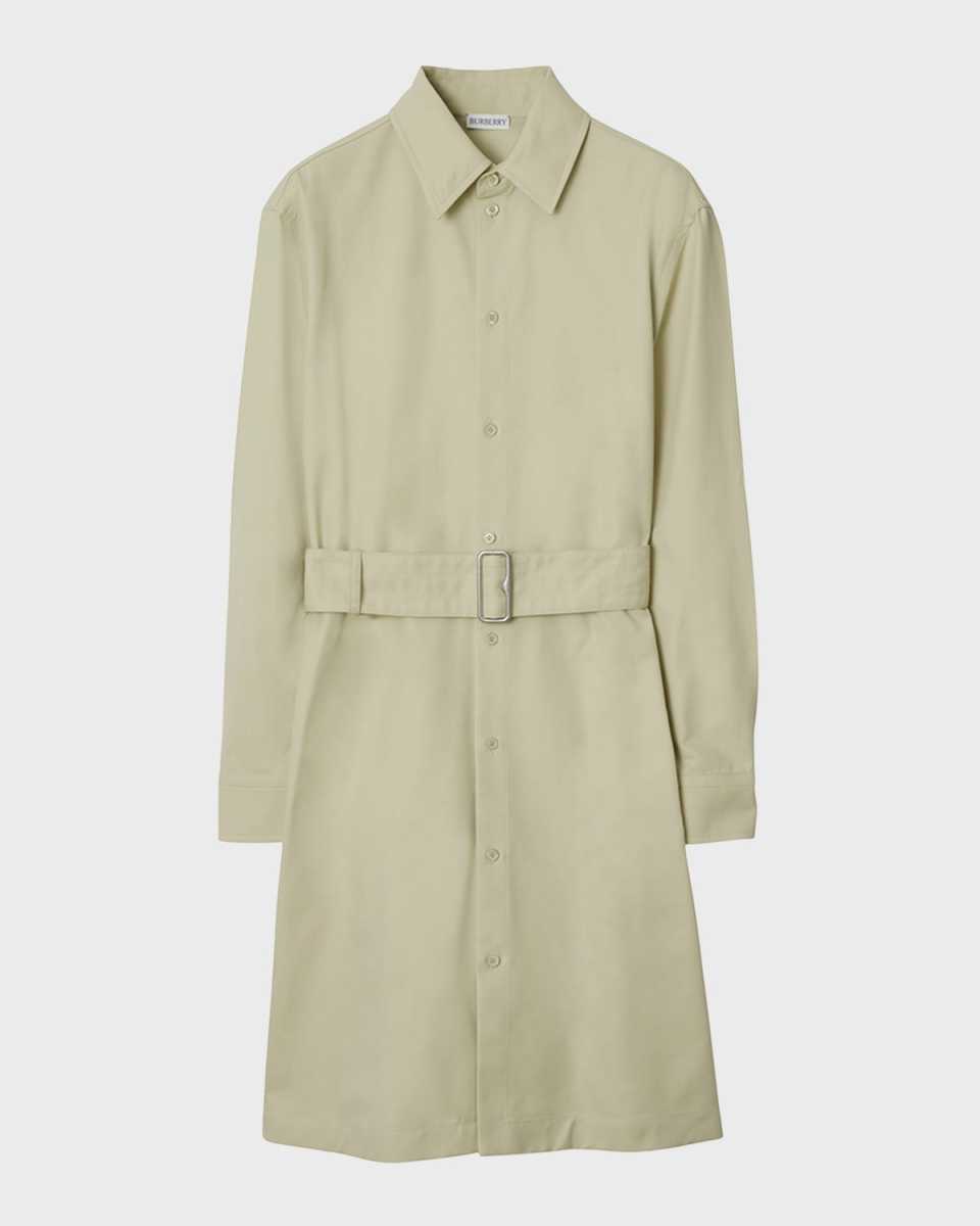 Belted Long-Sleeve Shirtdress