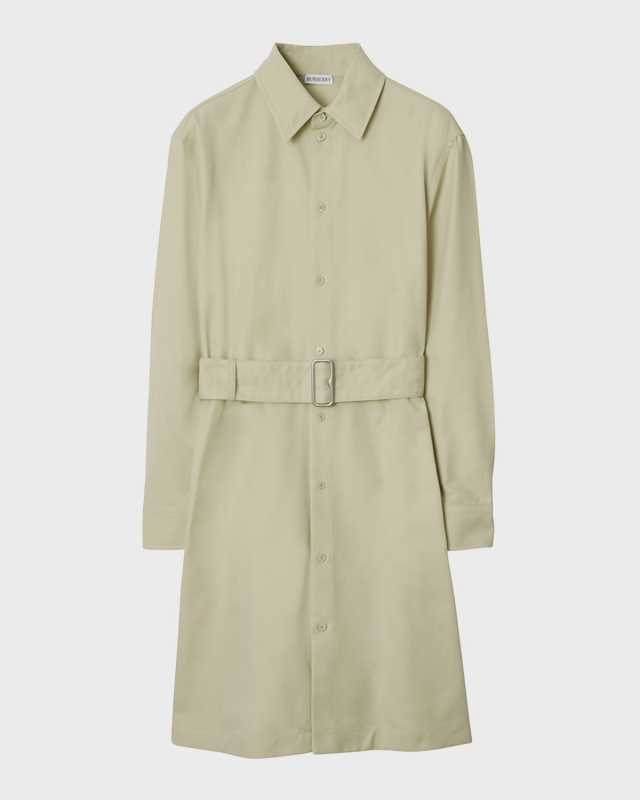 Belted Long-Sleeve Shirtdress
