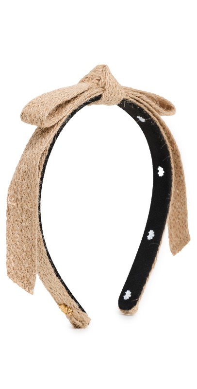 Lele Sadoughi Raffia Bardot Ribbon Slim Headband Raffia