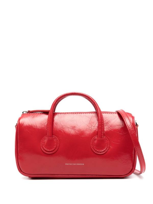 logo-stamp leather tote bag