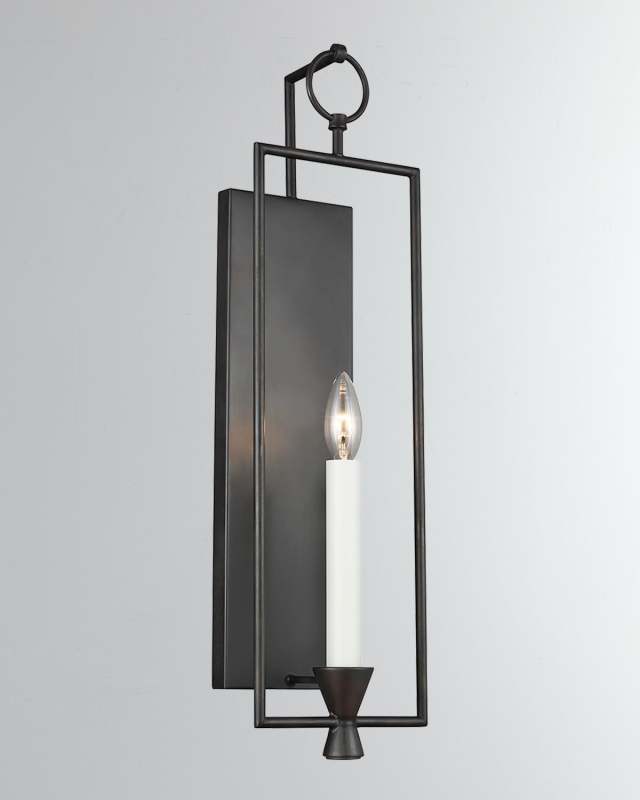 1 - Light Wall Sconce Keystone Aged Iron By Chapman & Myers
