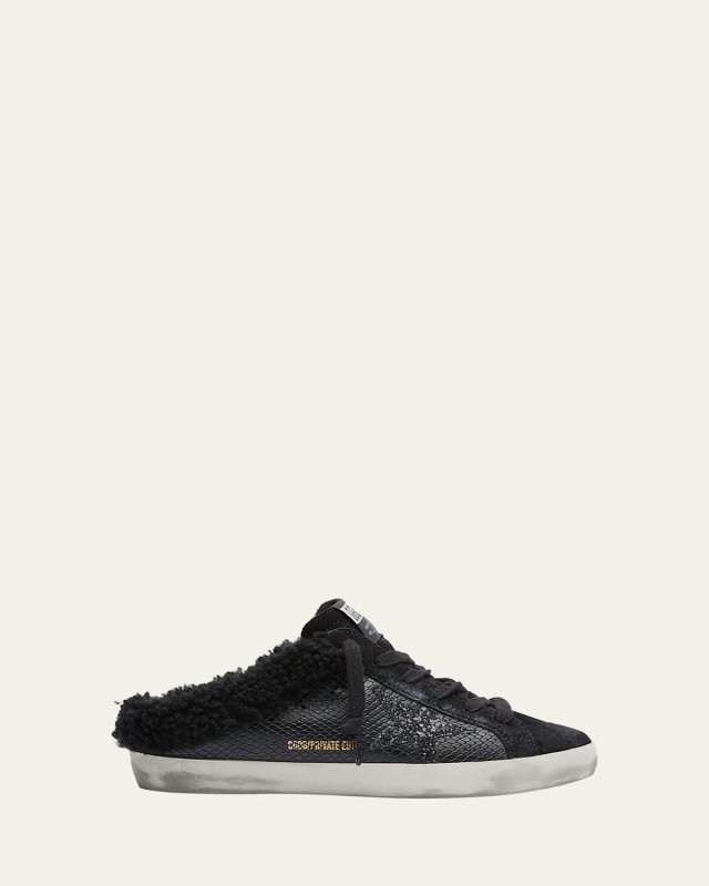 Superstar Sabot Embossed Shearling Sneakers