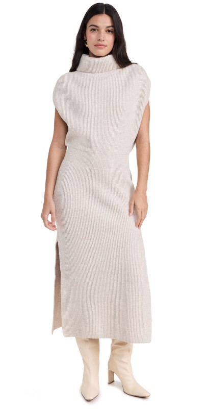 Splendid Marigold Sweater Dress Wheat Heather