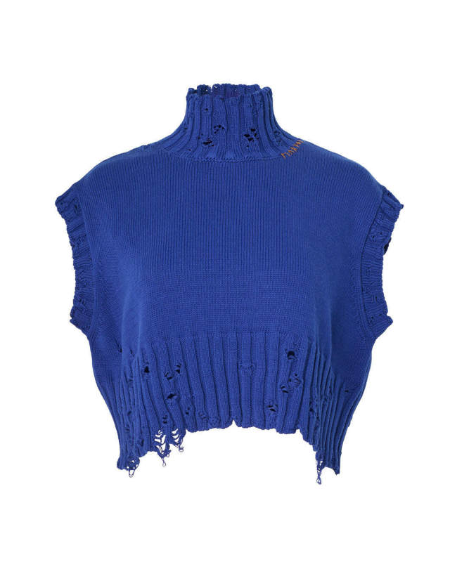 Bluette Cotton Cropped Vest