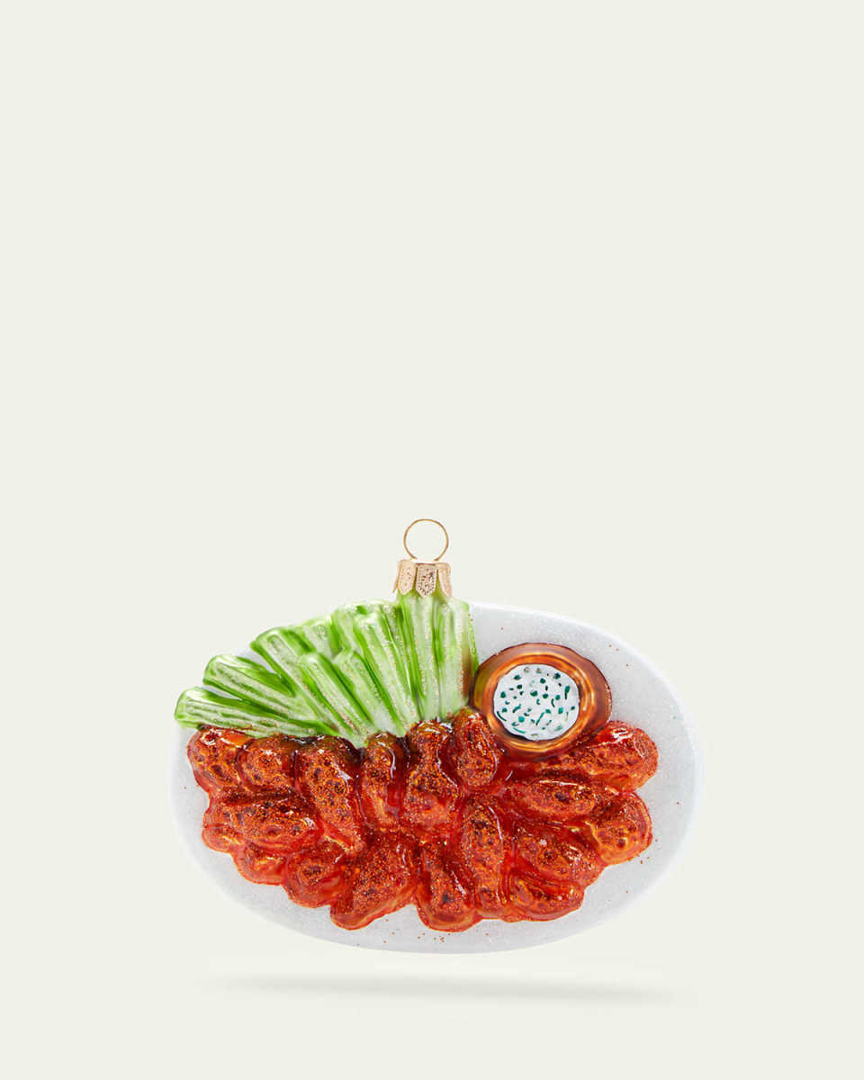 Hot Wings Plate Christmas Ornament