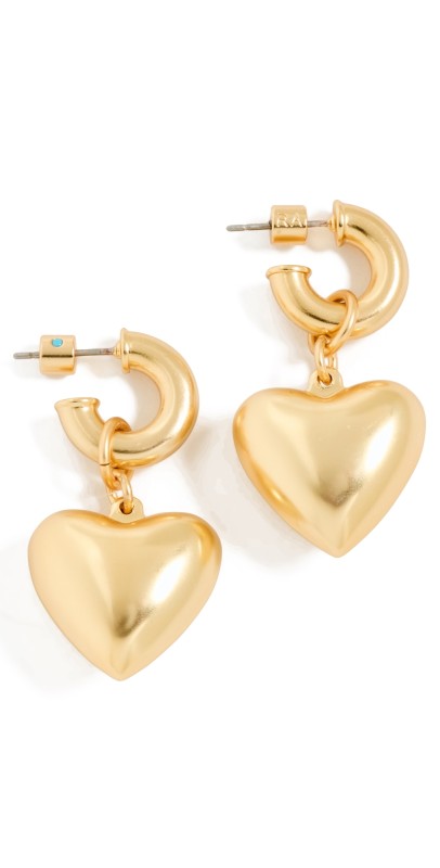 Roxanne Assoulin Heart & Soul Puffy Earrings Gold
