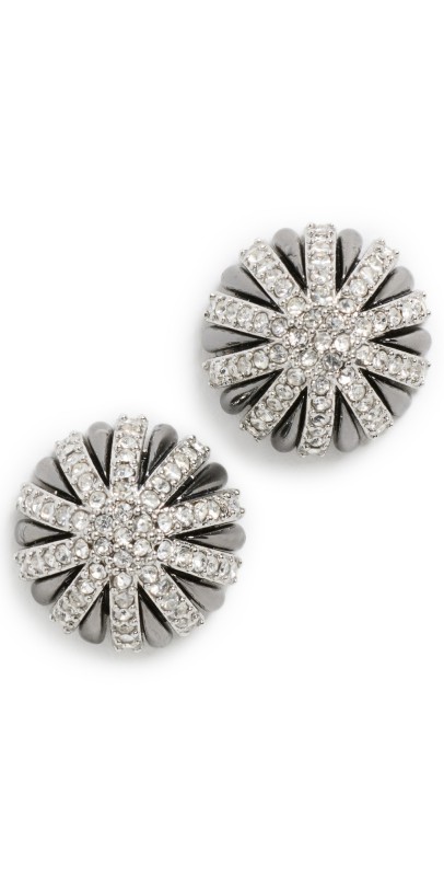 Lele Sadoughi Deco Stud Earrings Jet