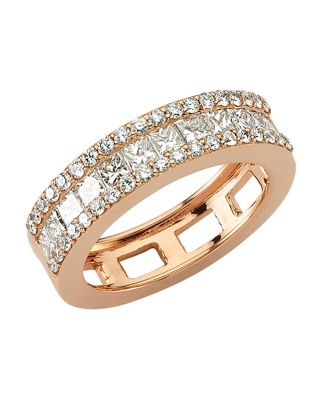 Mondrian White Diamond Ring, Size 7