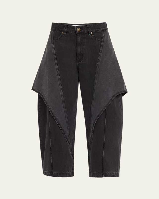 Cropped Sculptural Jeans