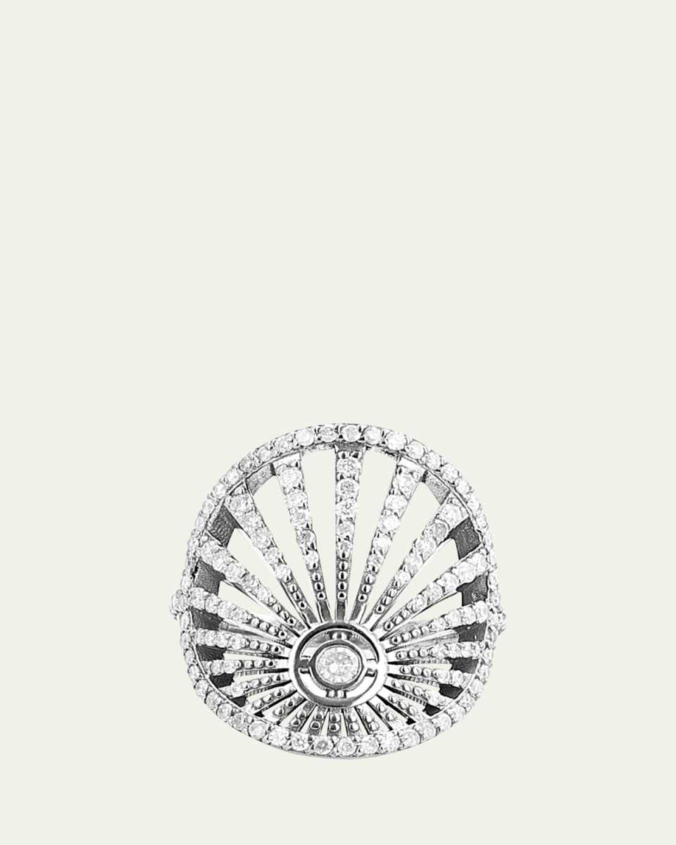 Diamond Sunrise Saddle Ring