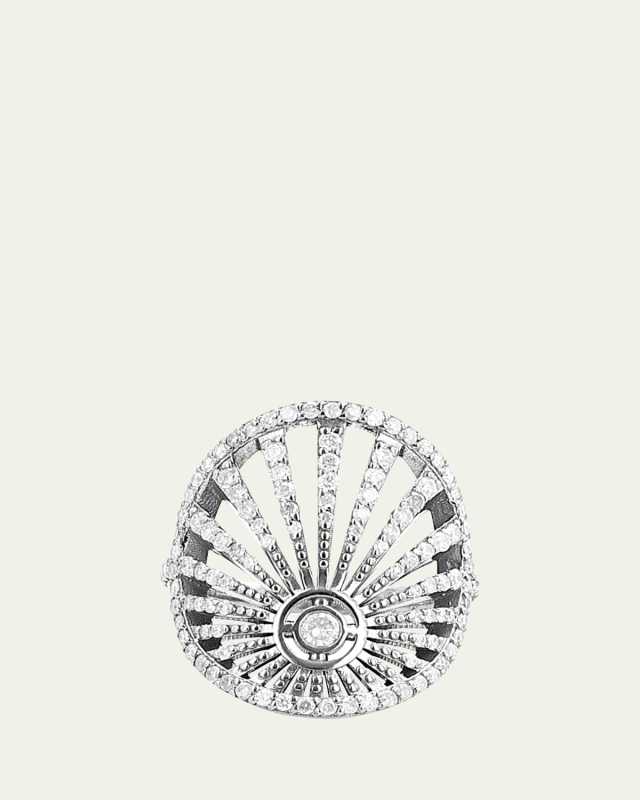 Diamond Sunrise Saddle Ring