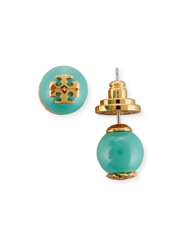 Pearly Logo Stud Earrings