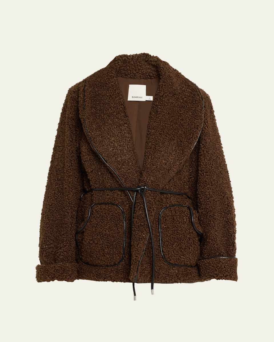 Kimia Faux Fur Tie Waist Jacket
