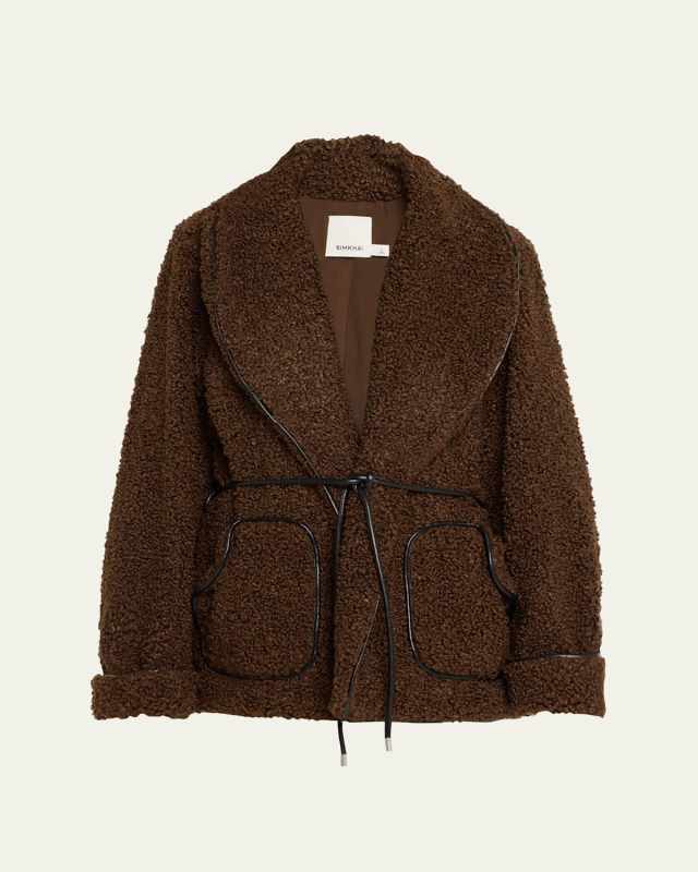 Kimia Faux Fur Tie Waist Jacket
