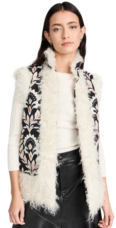 La Double Jleeveless Folk Vest Ghirlanda