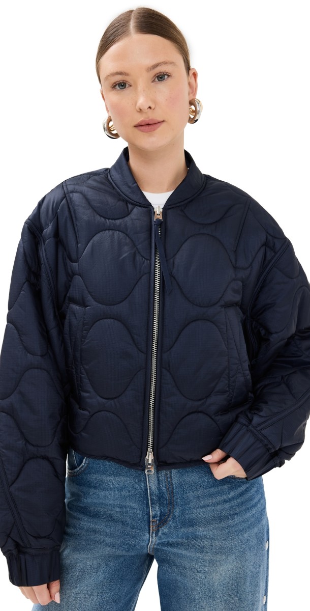AGOLDE Shoreditch Ski Club Iona Quilted Jacket Ink