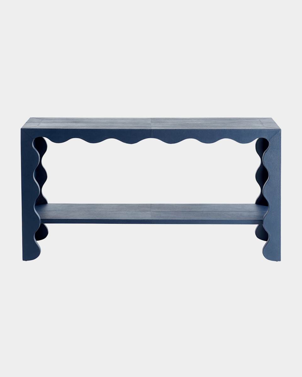 Flow Leather Clad Console Table
