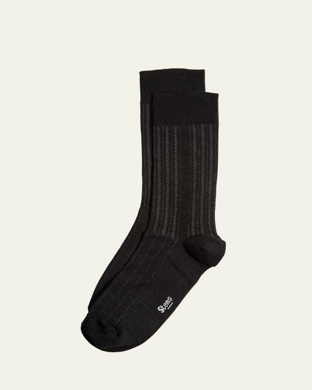 Lola Cashmere Ribbed Crew Socks
