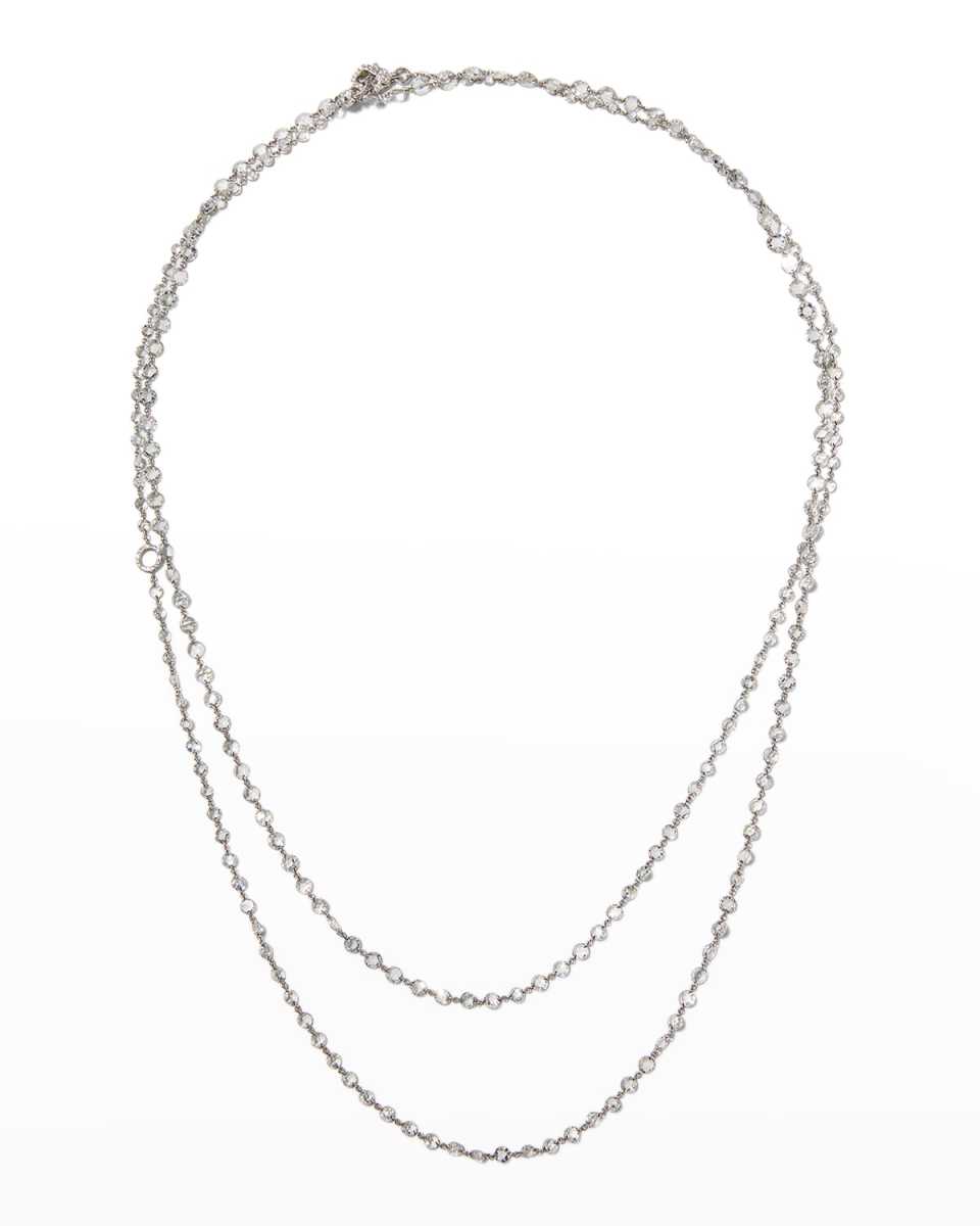 Ethereal Platinum Diamond-Strand Necklace, 48"L, 14.5tcw